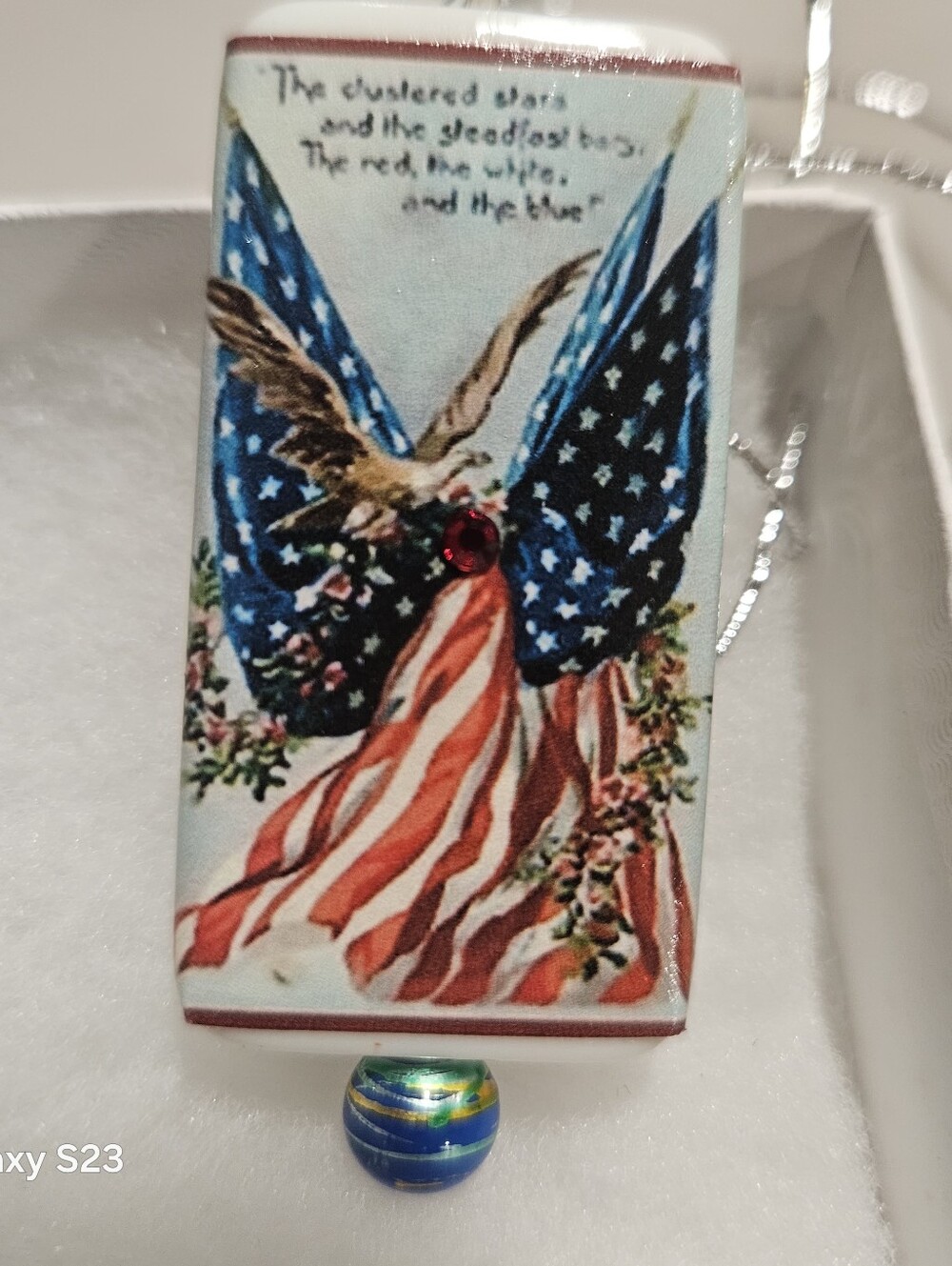 Hand Crafted Patriotic Pendant Necklace